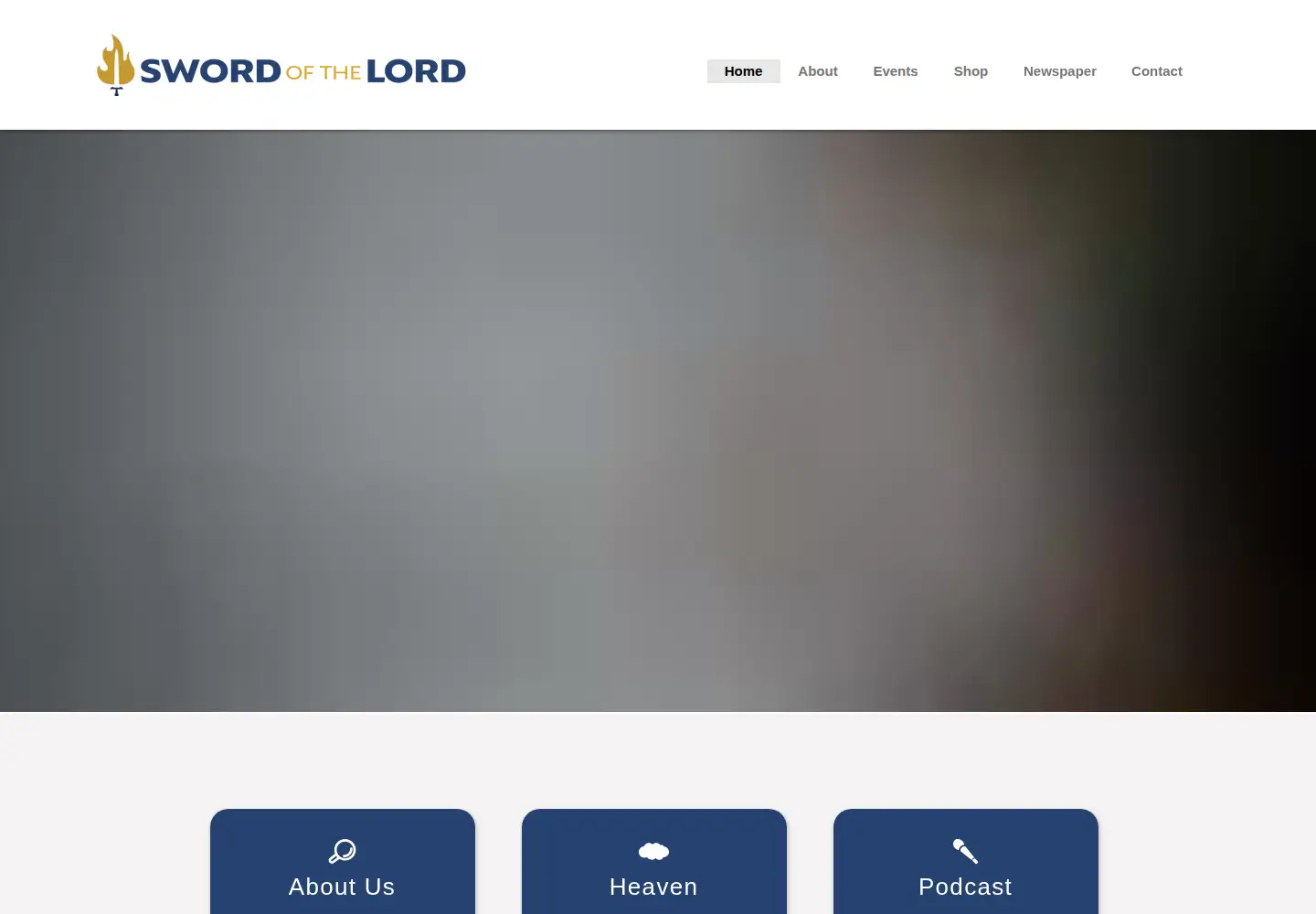 Captured homepage of swordofthelord.com in the current scan