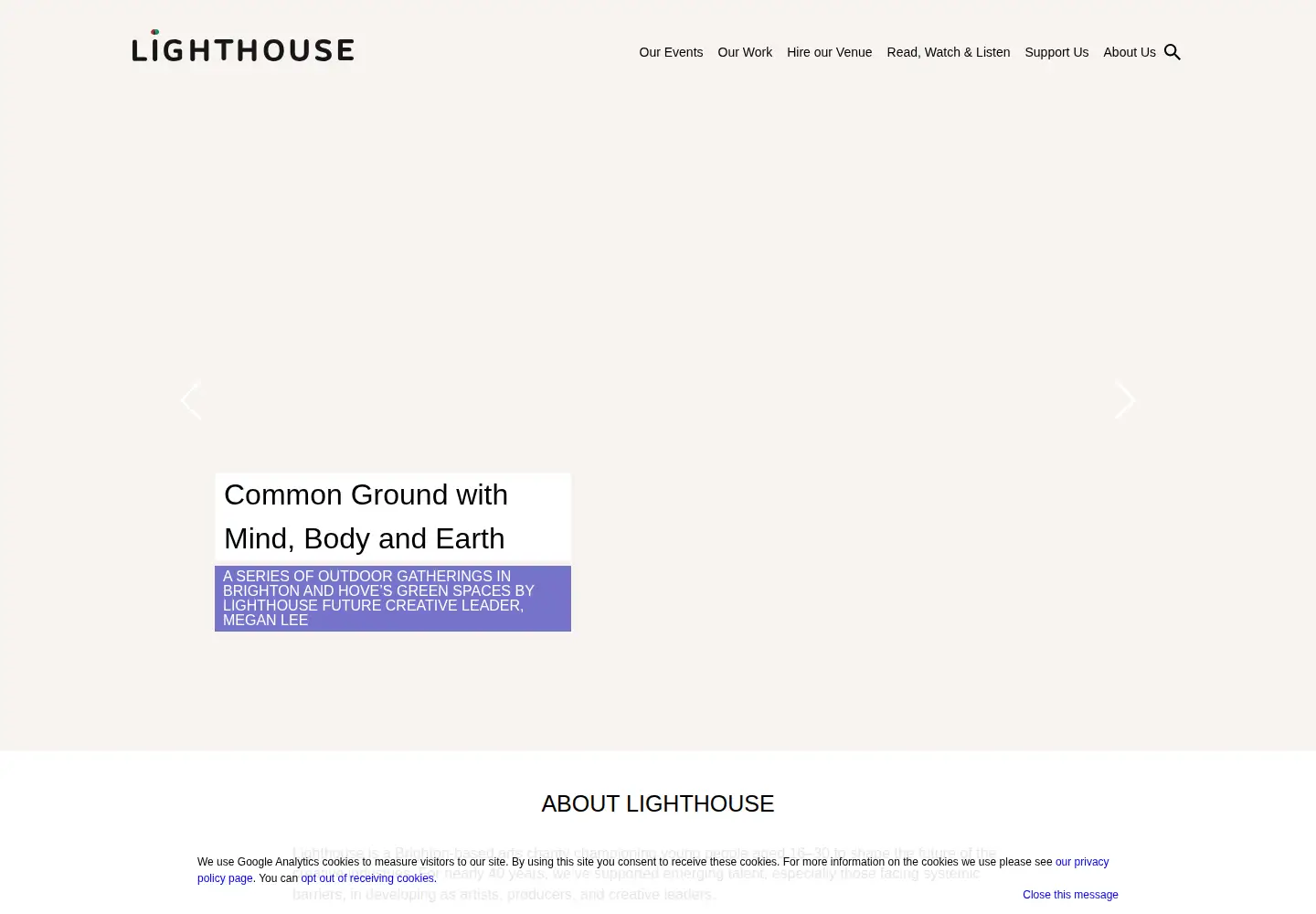 Captured homepage of lighthouse.org.uk in the current scan