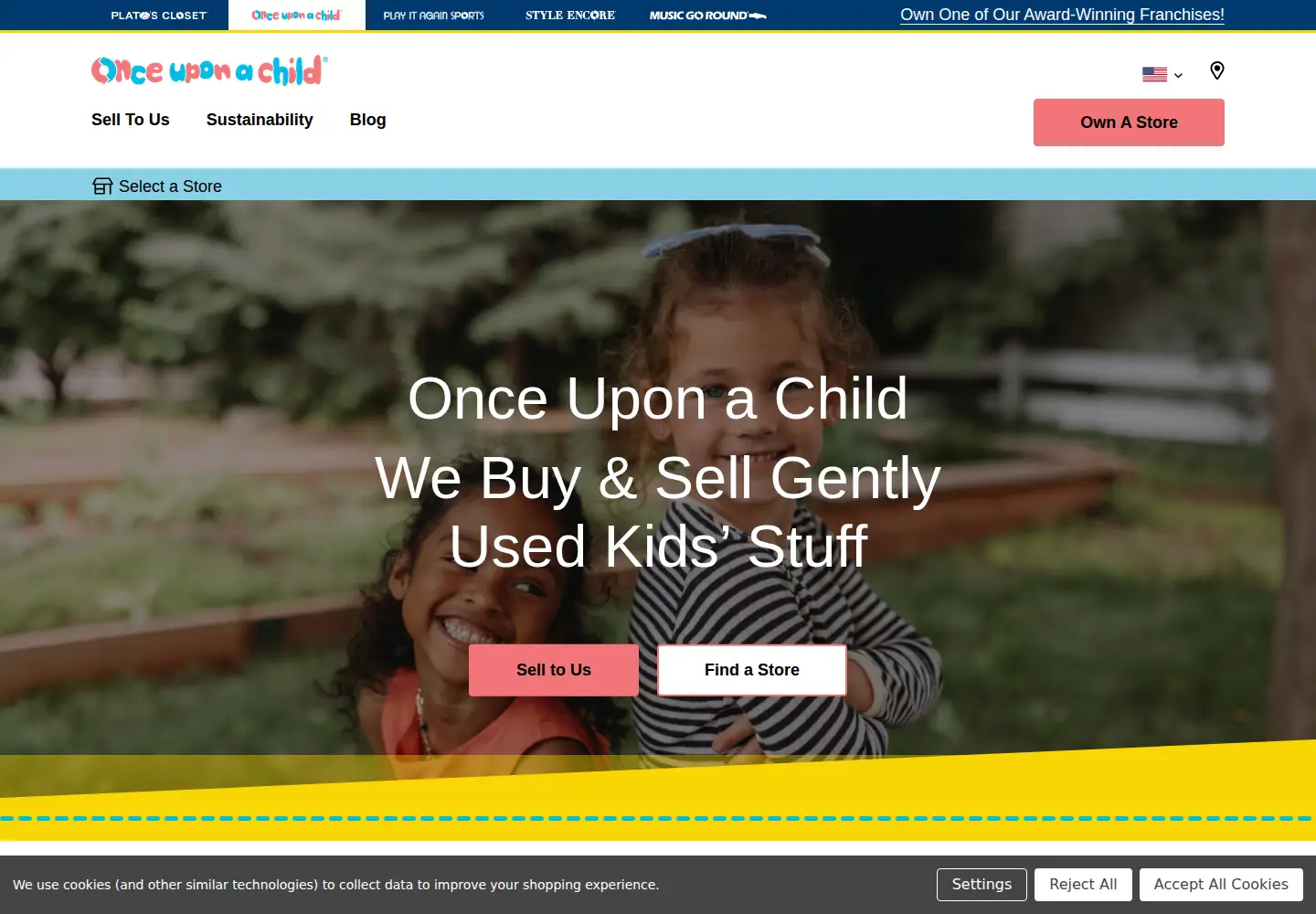 Screenshot of onceuponachild.com