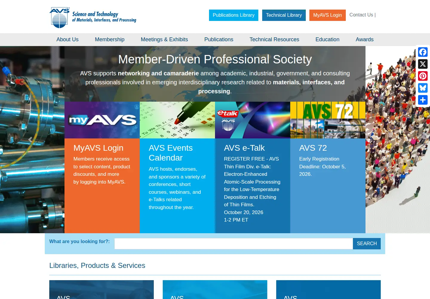 Screenshot of avs.org