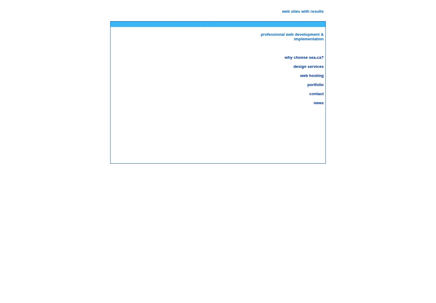 Screenshot of sea.ca