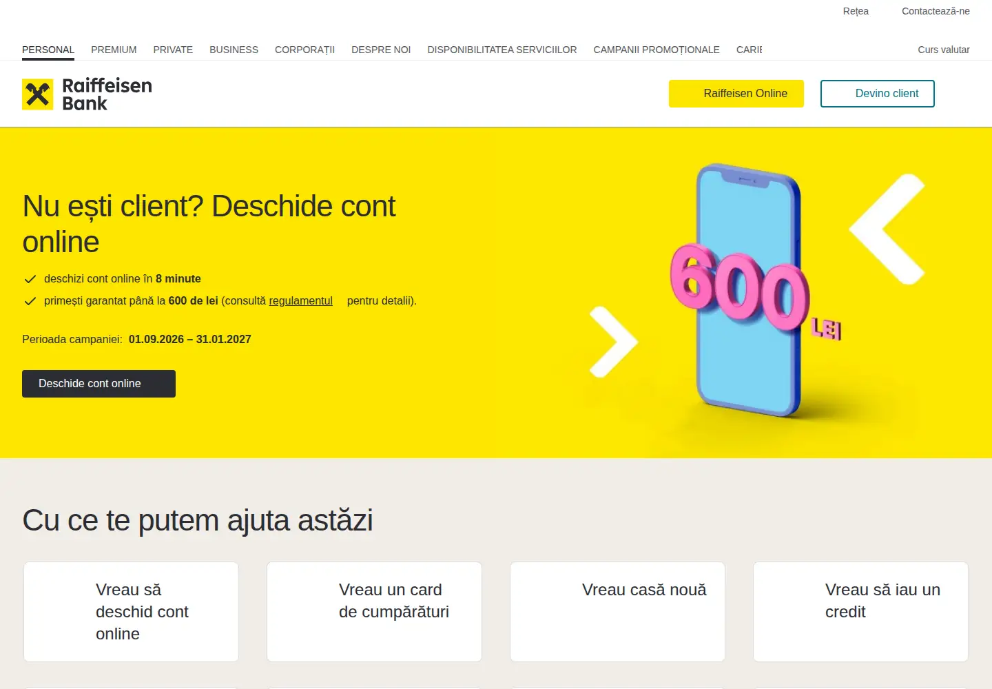 Screenshot of raiffeisen.ro