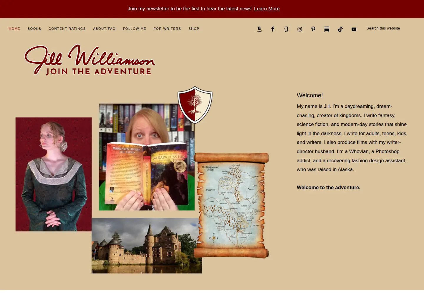 Captured homepage of jillwilliamson.com in the current scan