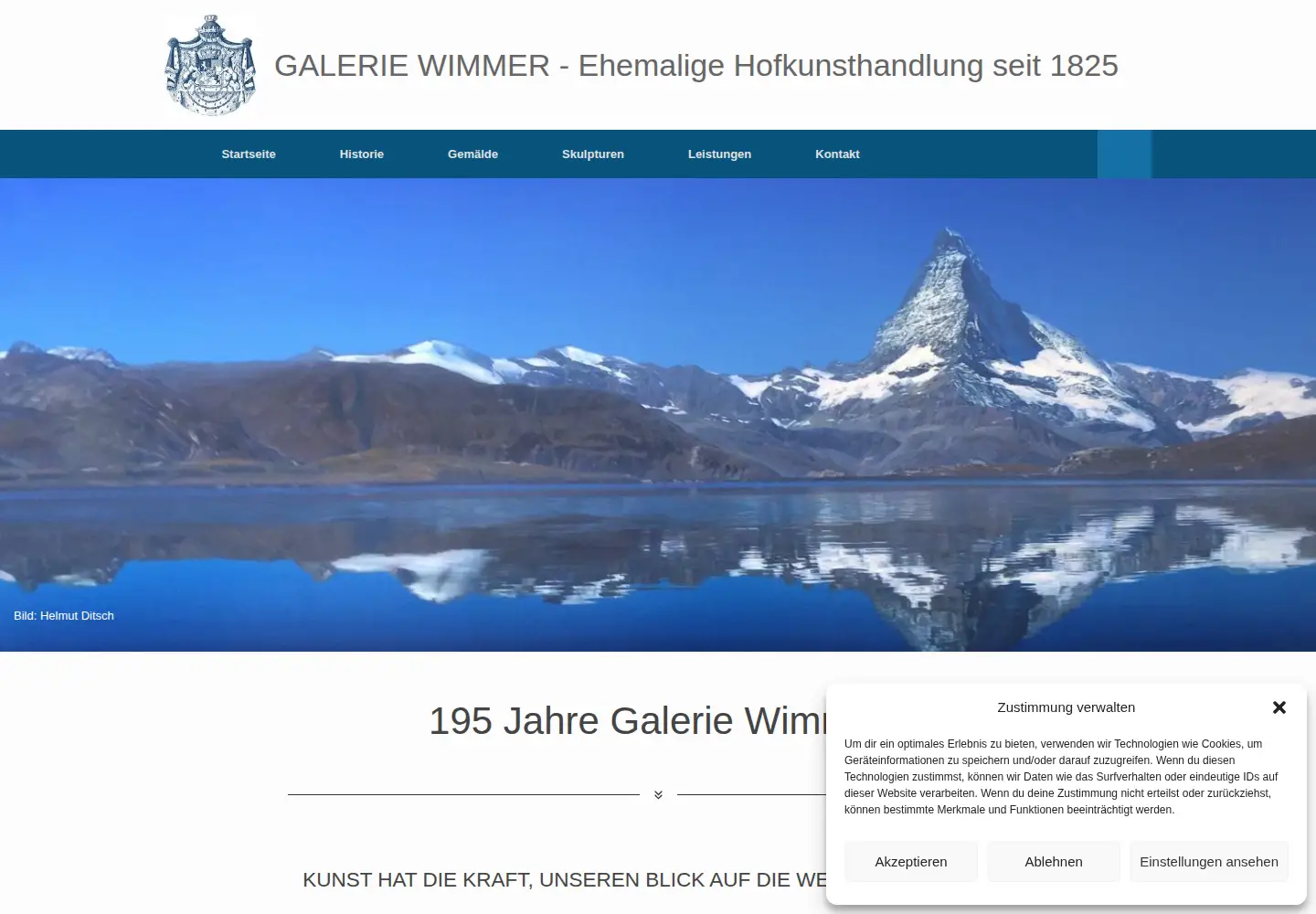 Screenshot of galerie-wimmer.de