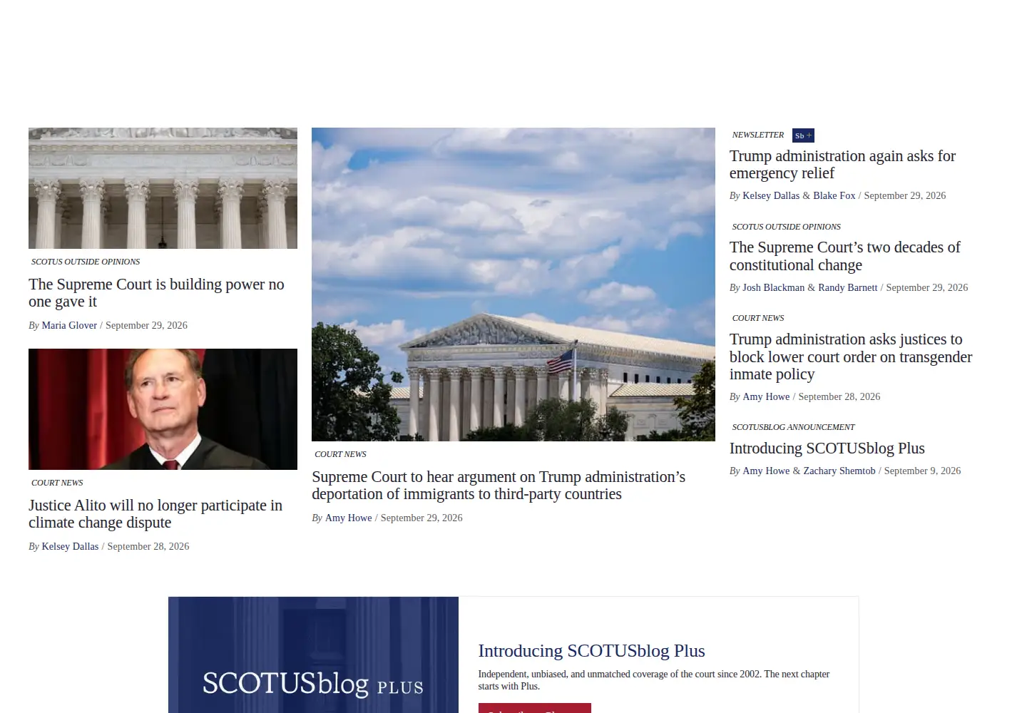 Screenshot of scotusblog.com