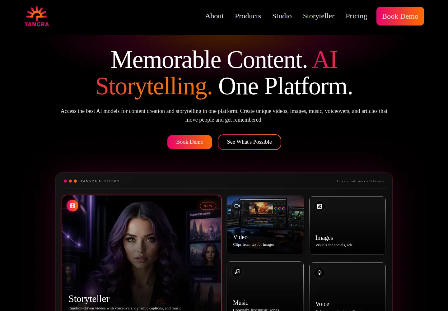 Captured homepage of tangra.link in the current scan