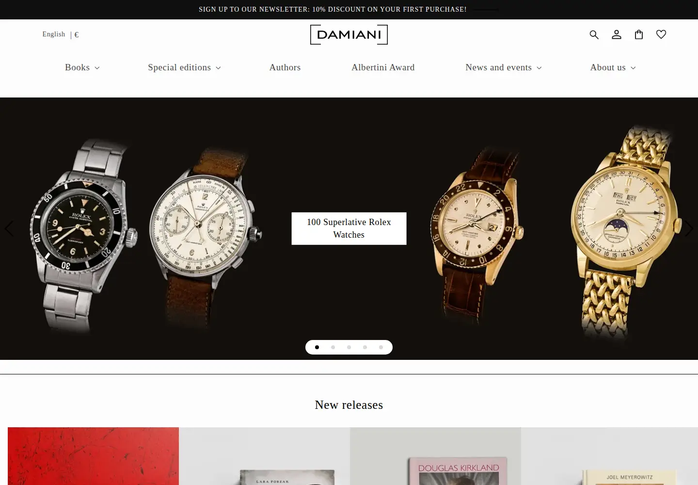 Screenshot of damianibooks.com