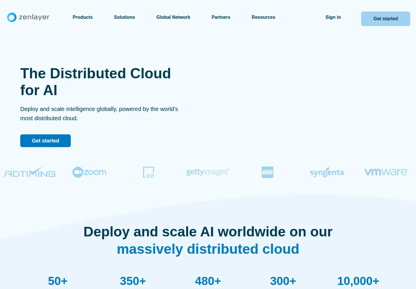 Screenshot of zenlayer.com