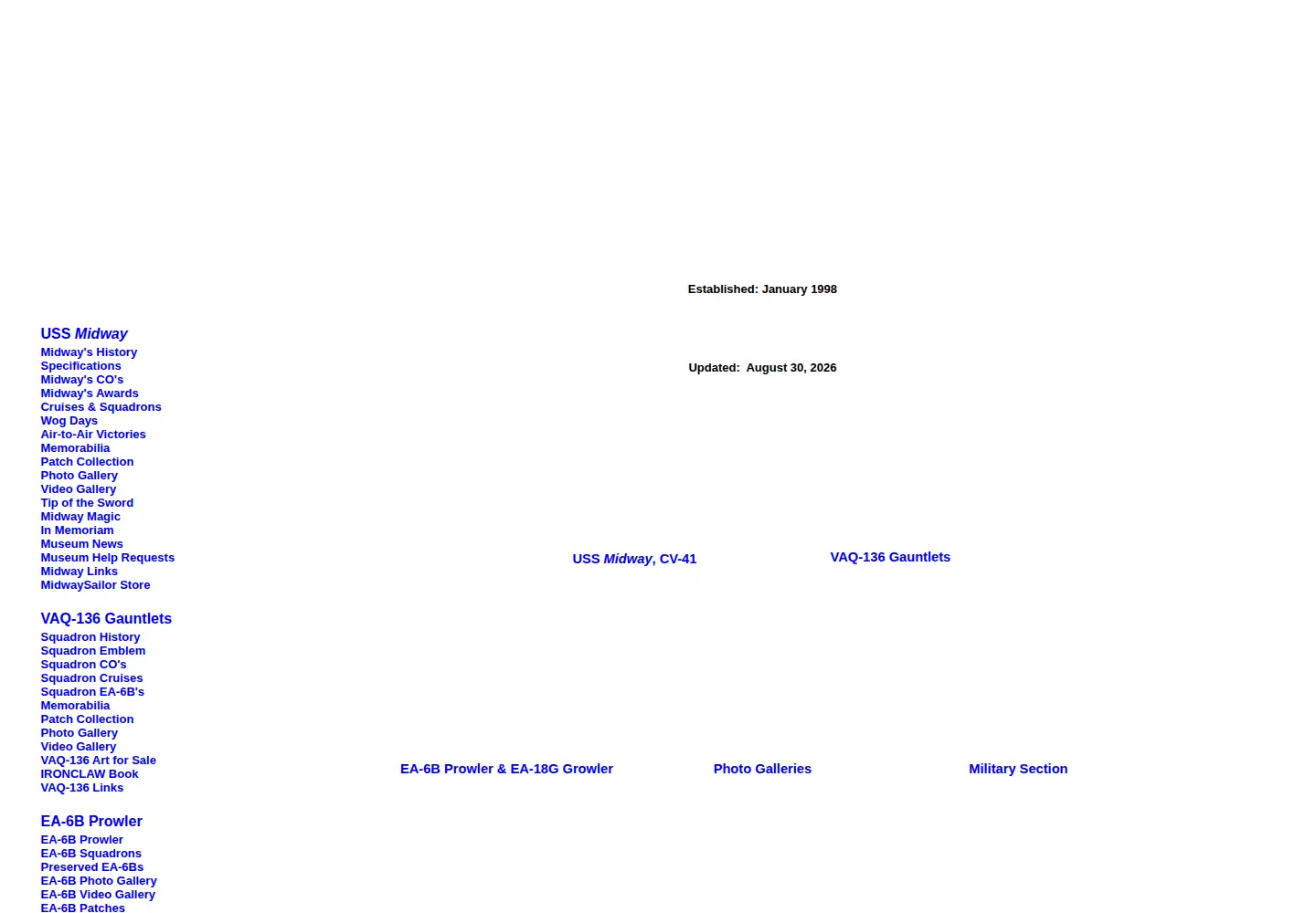 Screenshot of midwaysailor.com