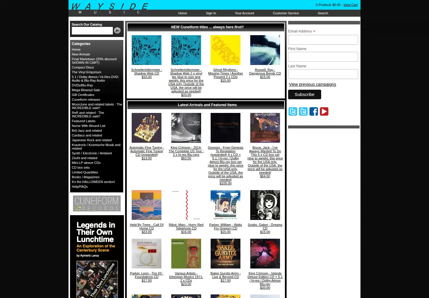 Screenshot of waysidemusic.com