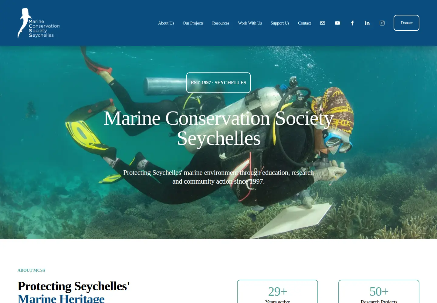 Captured homepage of mcss.sc in the current scan