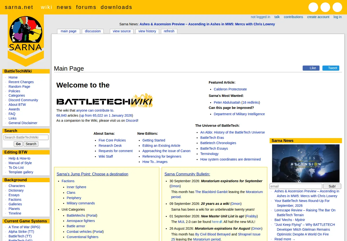 Screenshot of sarna.net