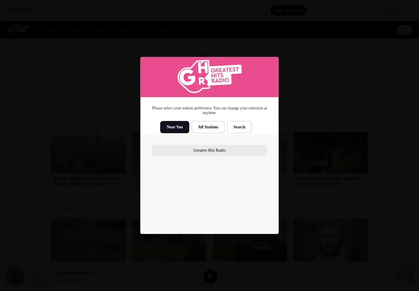 Captured homepage of wessexfm.com in the current scan