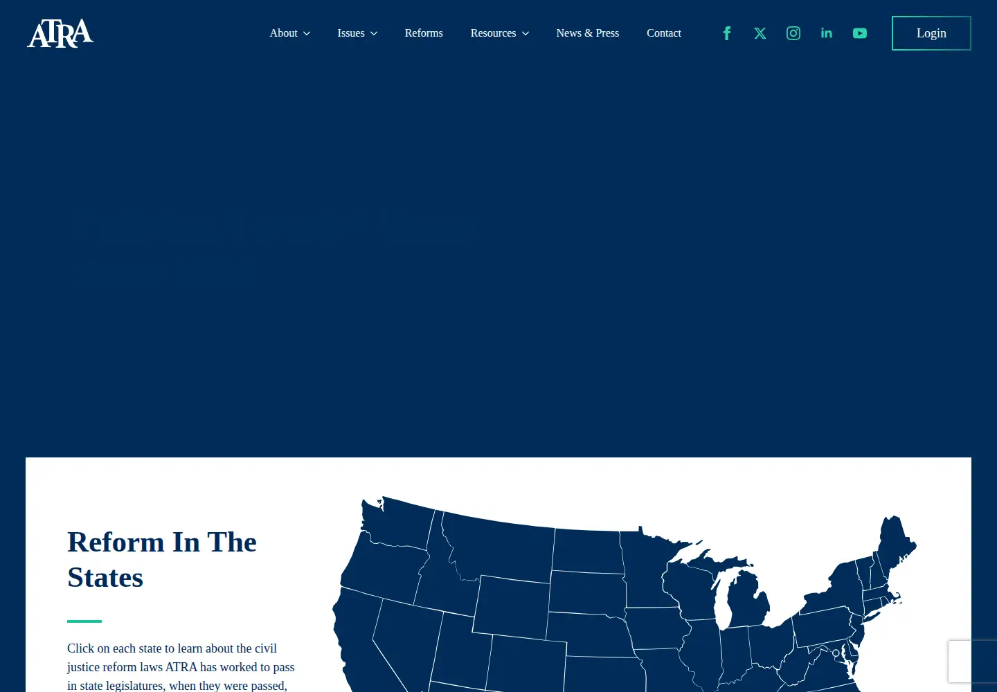 Screenshot of atra.org
