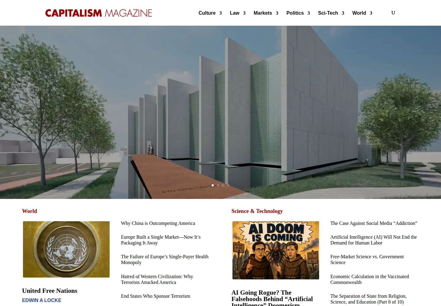 Screenshot of capitalismmagazine.com