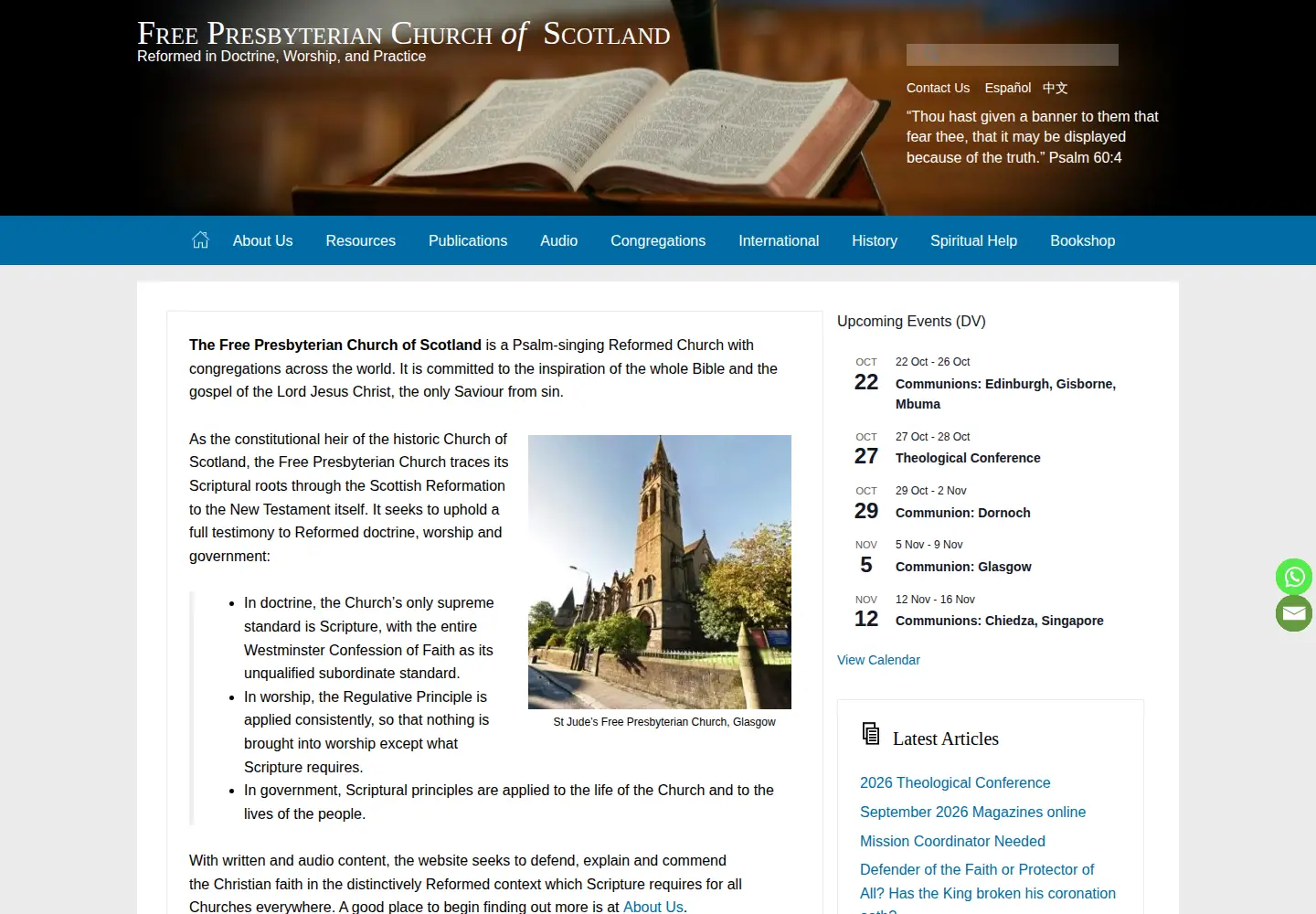 Screenshot of fpchurch.org.uk