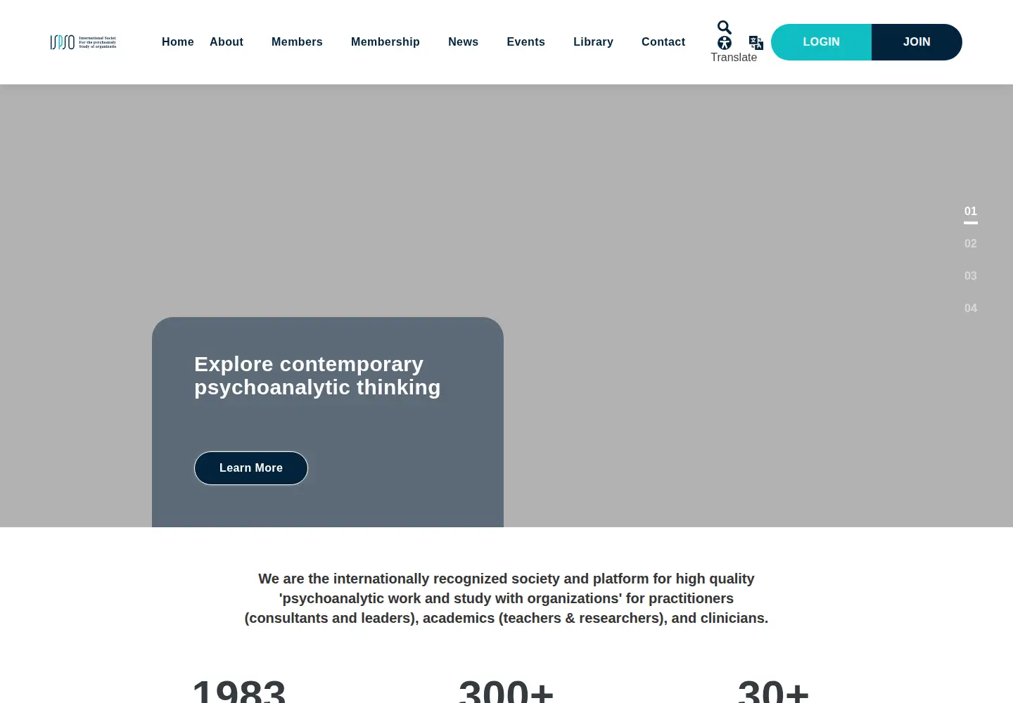 Captured homepage of ispso.org in the current scan