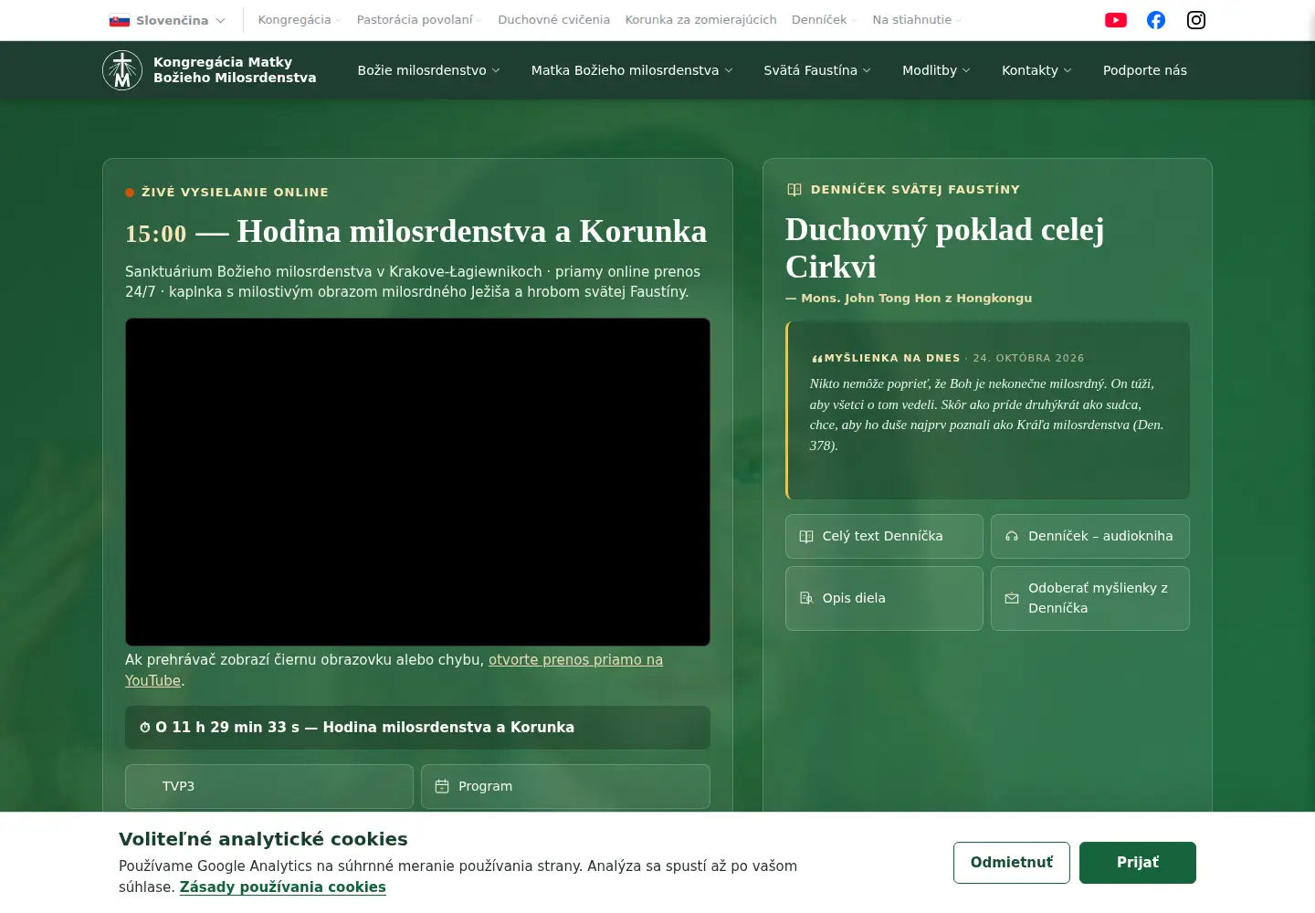 Screenshot of milosrdenstvo.sk