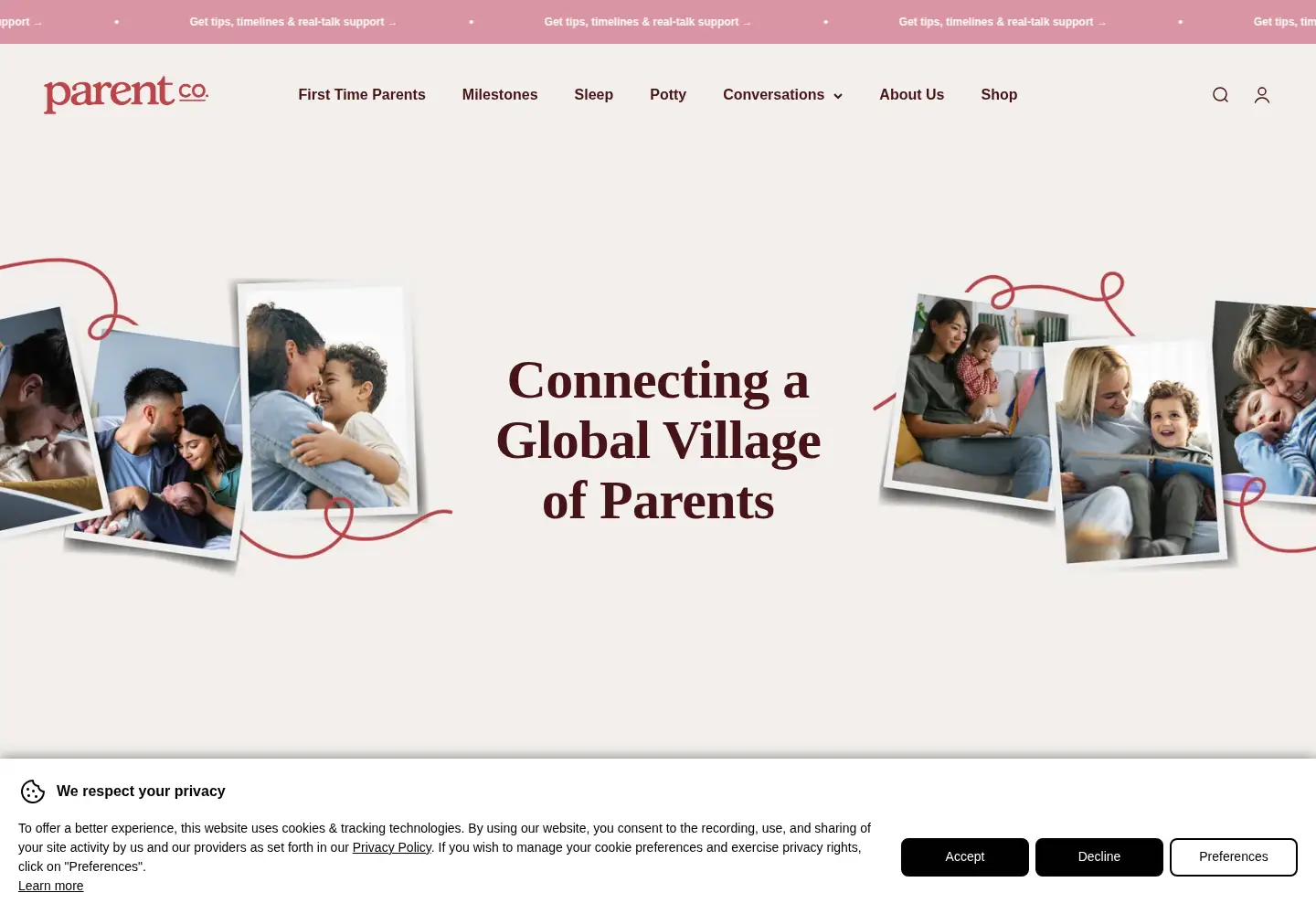 Screenshot of parent.com