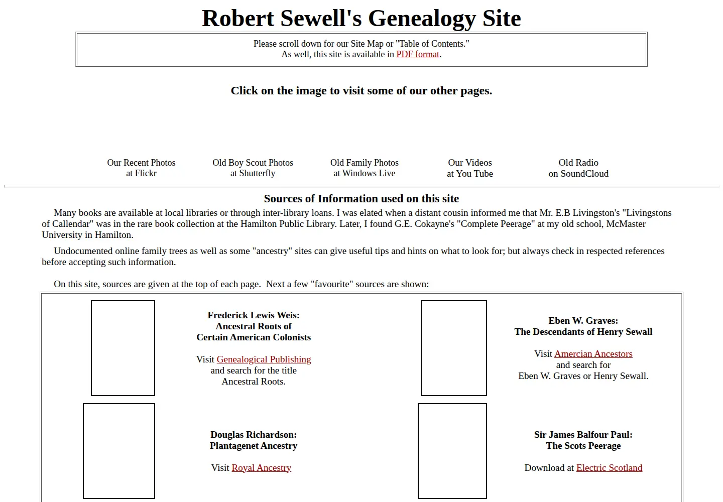 Screenshot of robertsewell.ca