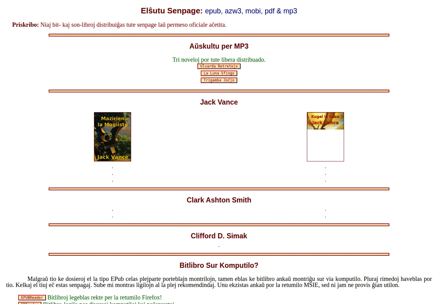 Screenshot of esperanto.us