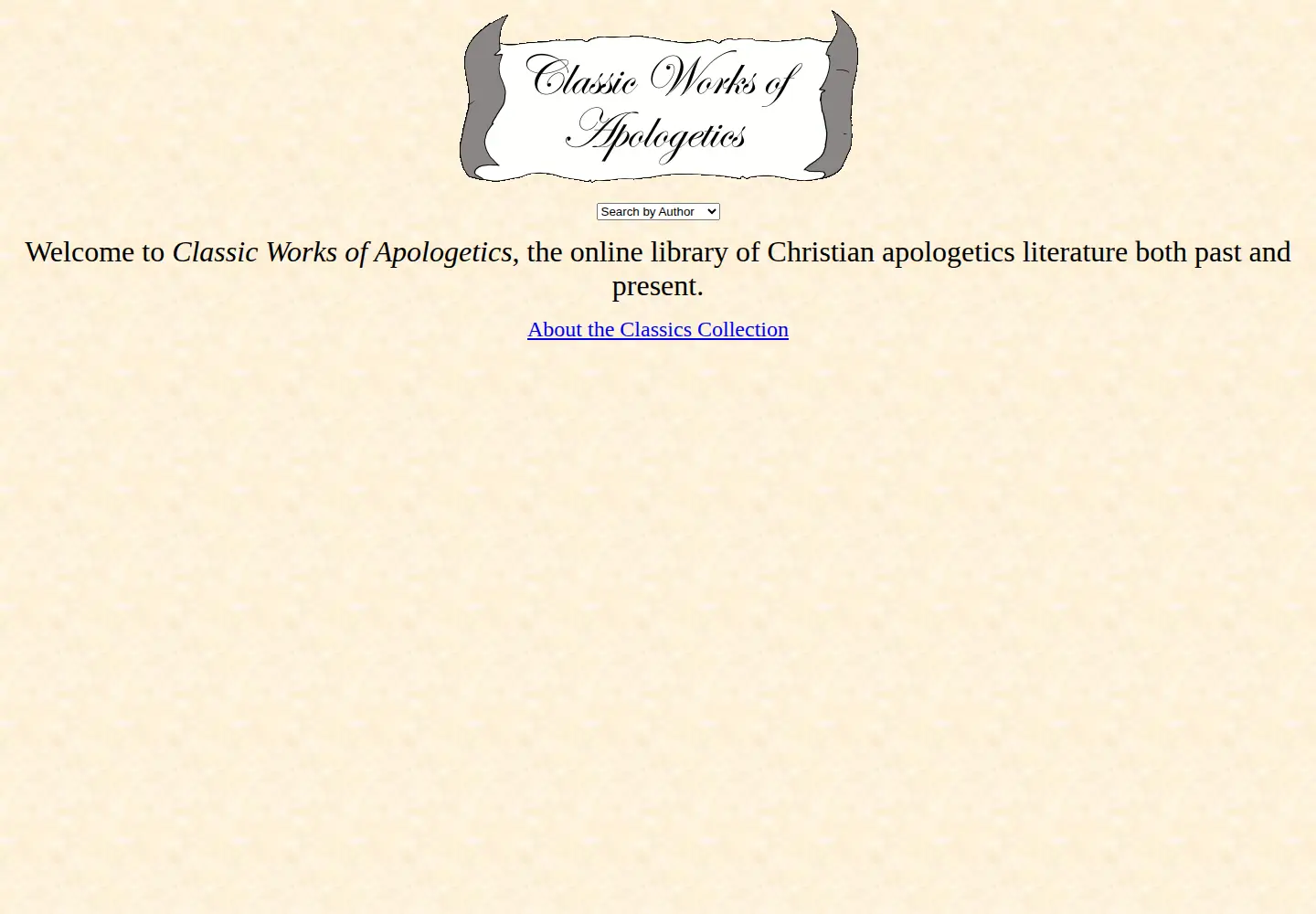 Screenshot of classicapologetics.com