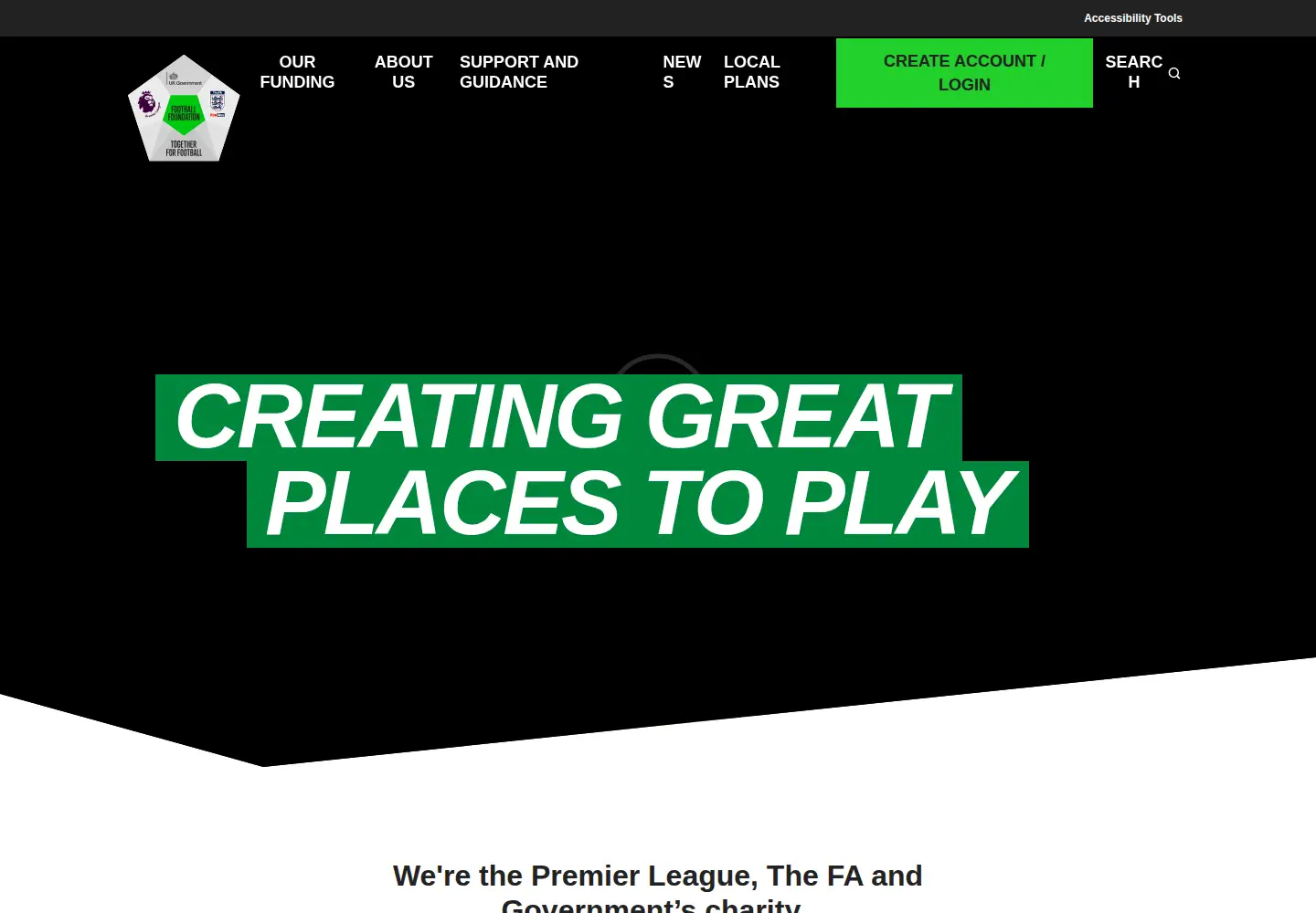 Screenshot of footballfoundation.org.uk