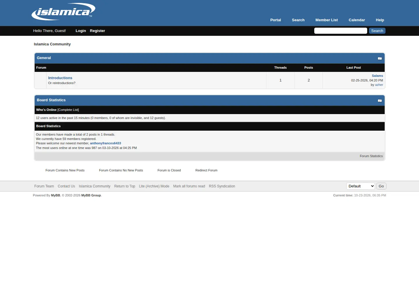 Captured homepage of islamicaweb.com in the current scan