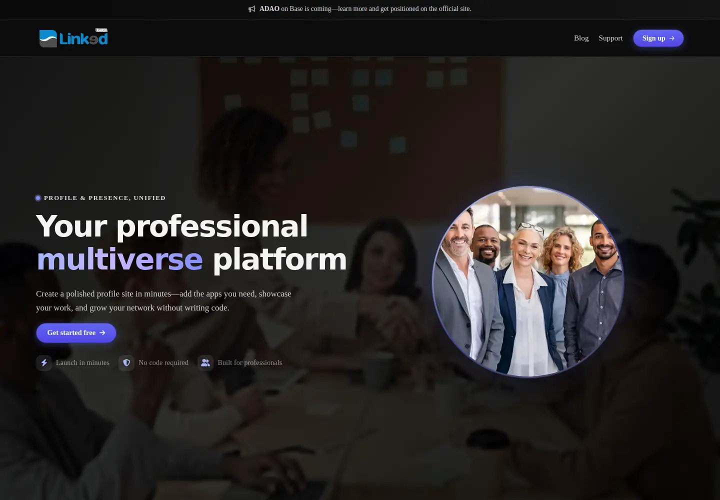 Screenshot of linked.com