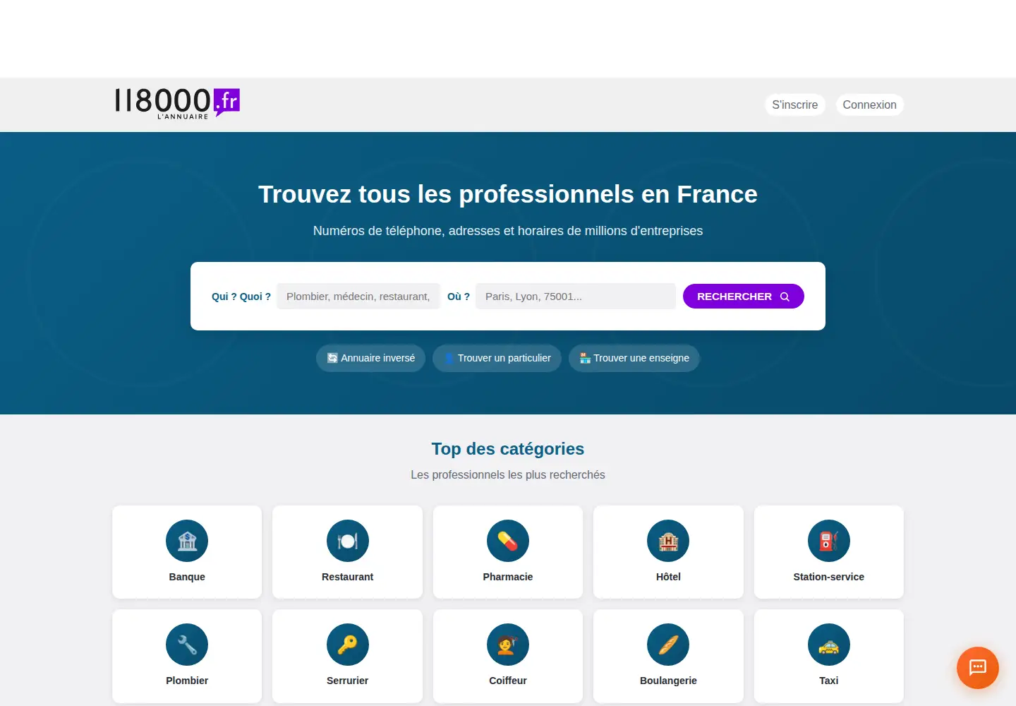 Screenshot of 118000.fr