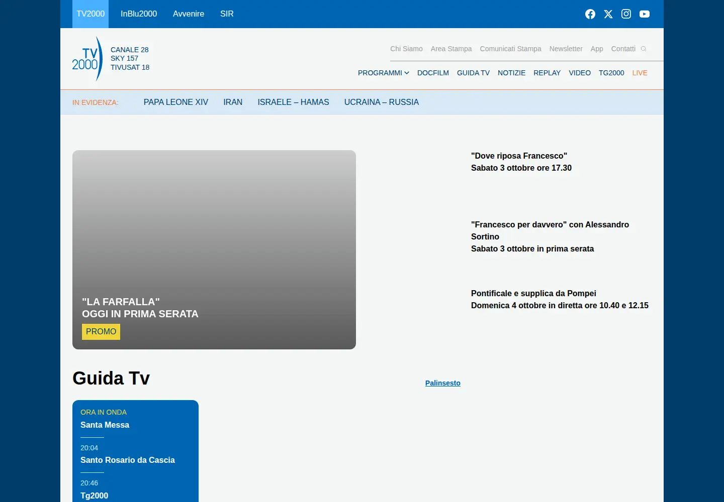 Screenshot of tv2000.it