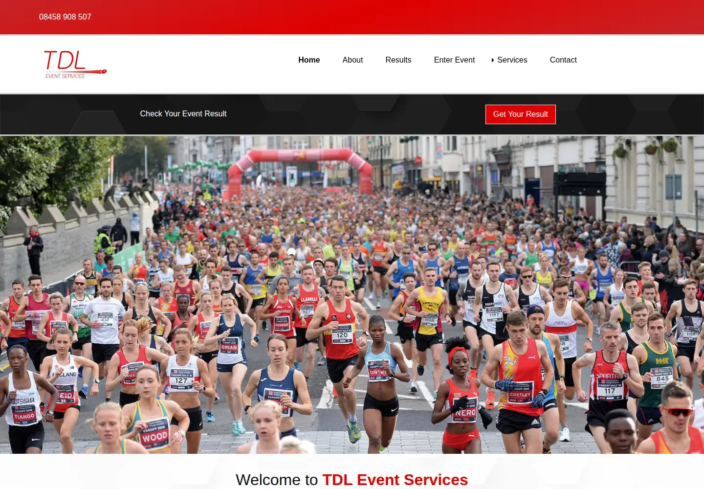 Screenshot of tdleventservices.co.uk