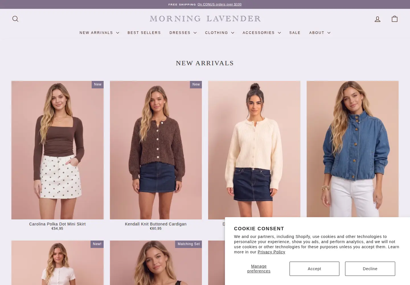 Screenshot of morninglavender.com
