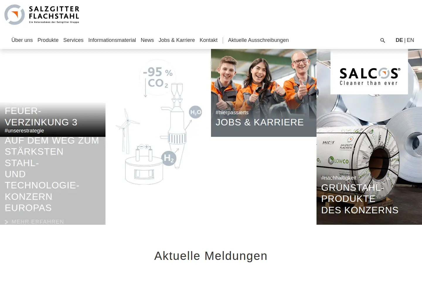 Screenshot of salzgitter-flachstahl.de
