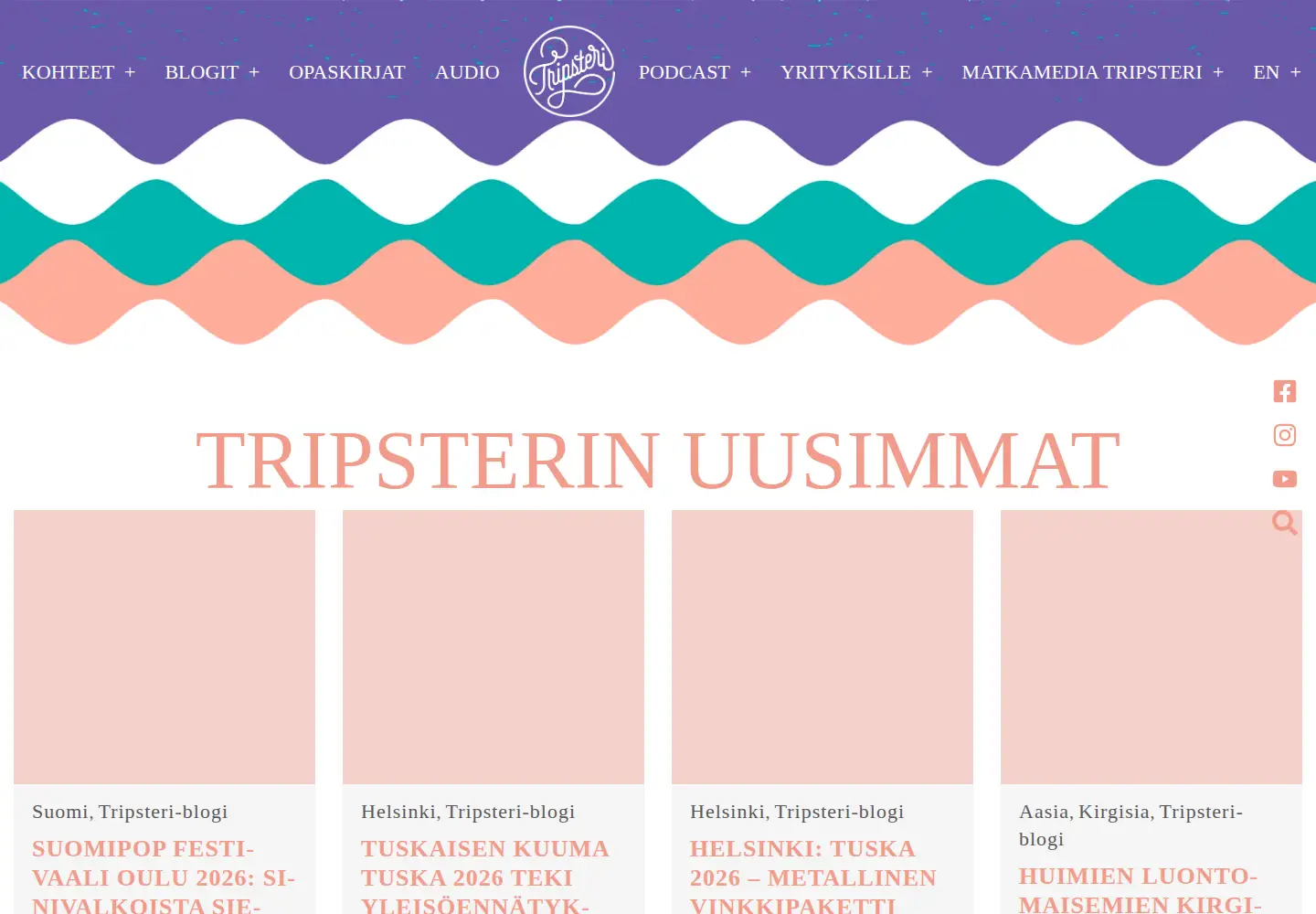 Captured homepage of tripsteri.fi in the current scan