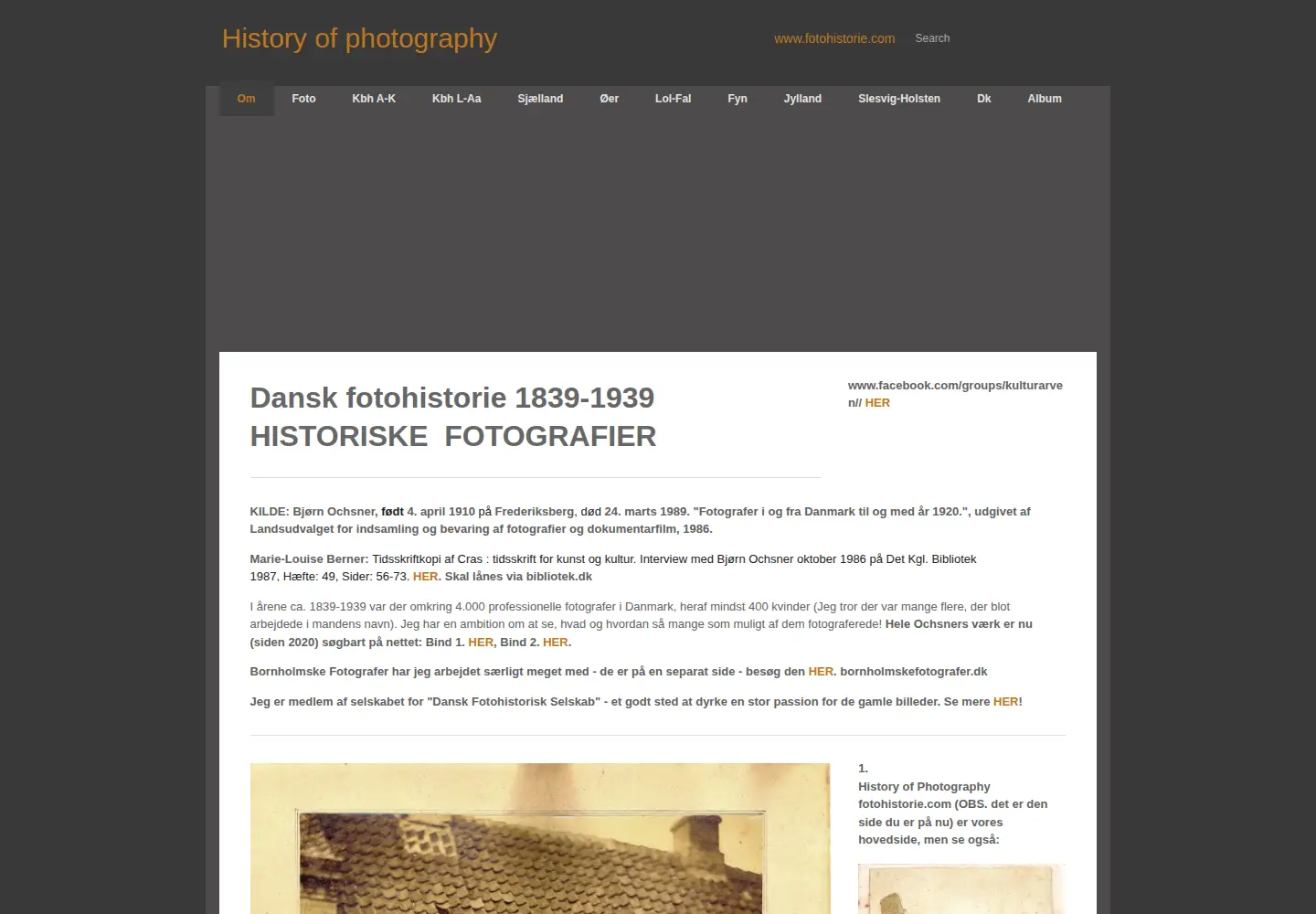 Screenshot of fotohistorie.com