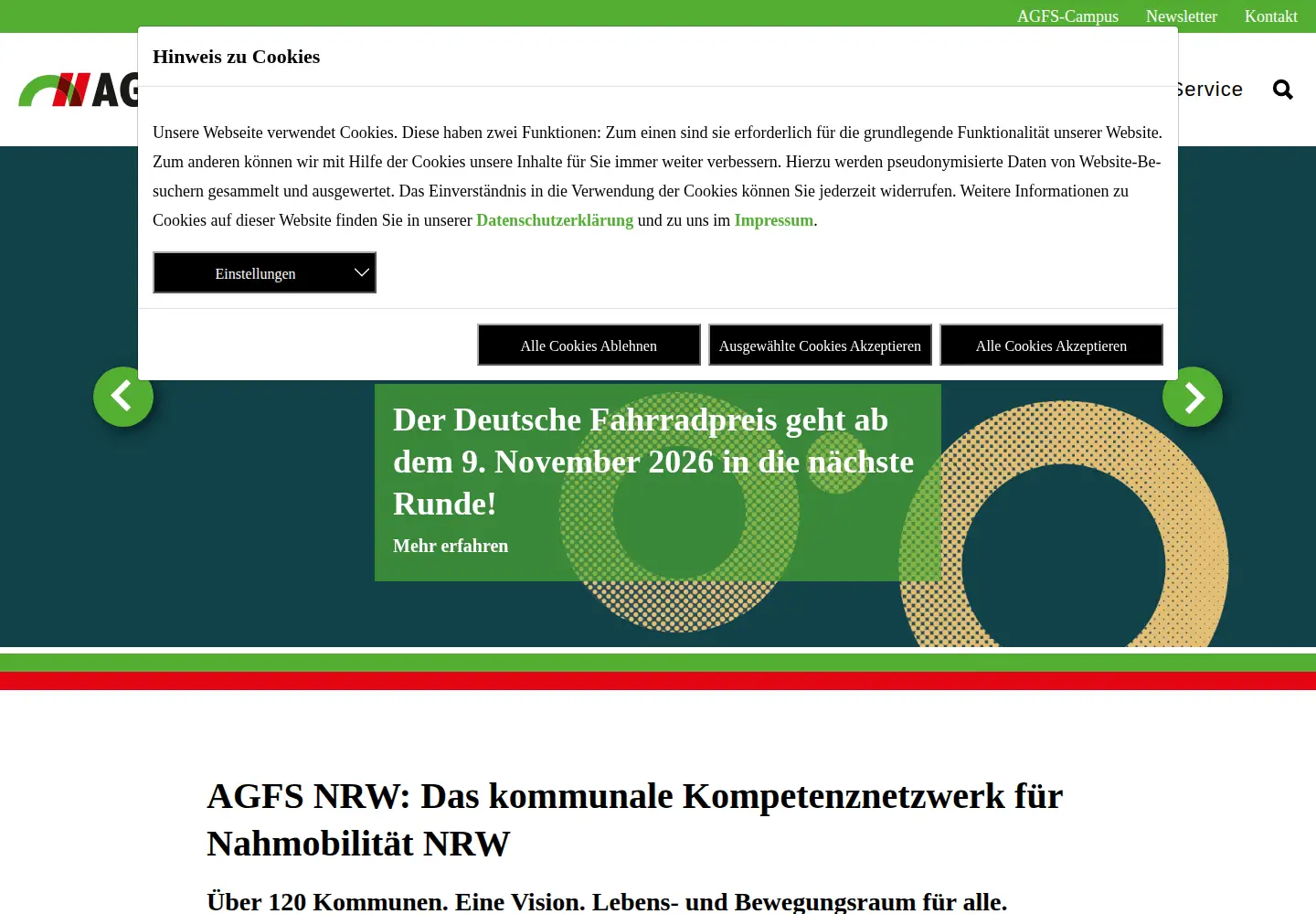 Screenshot of agfs-nrw.de