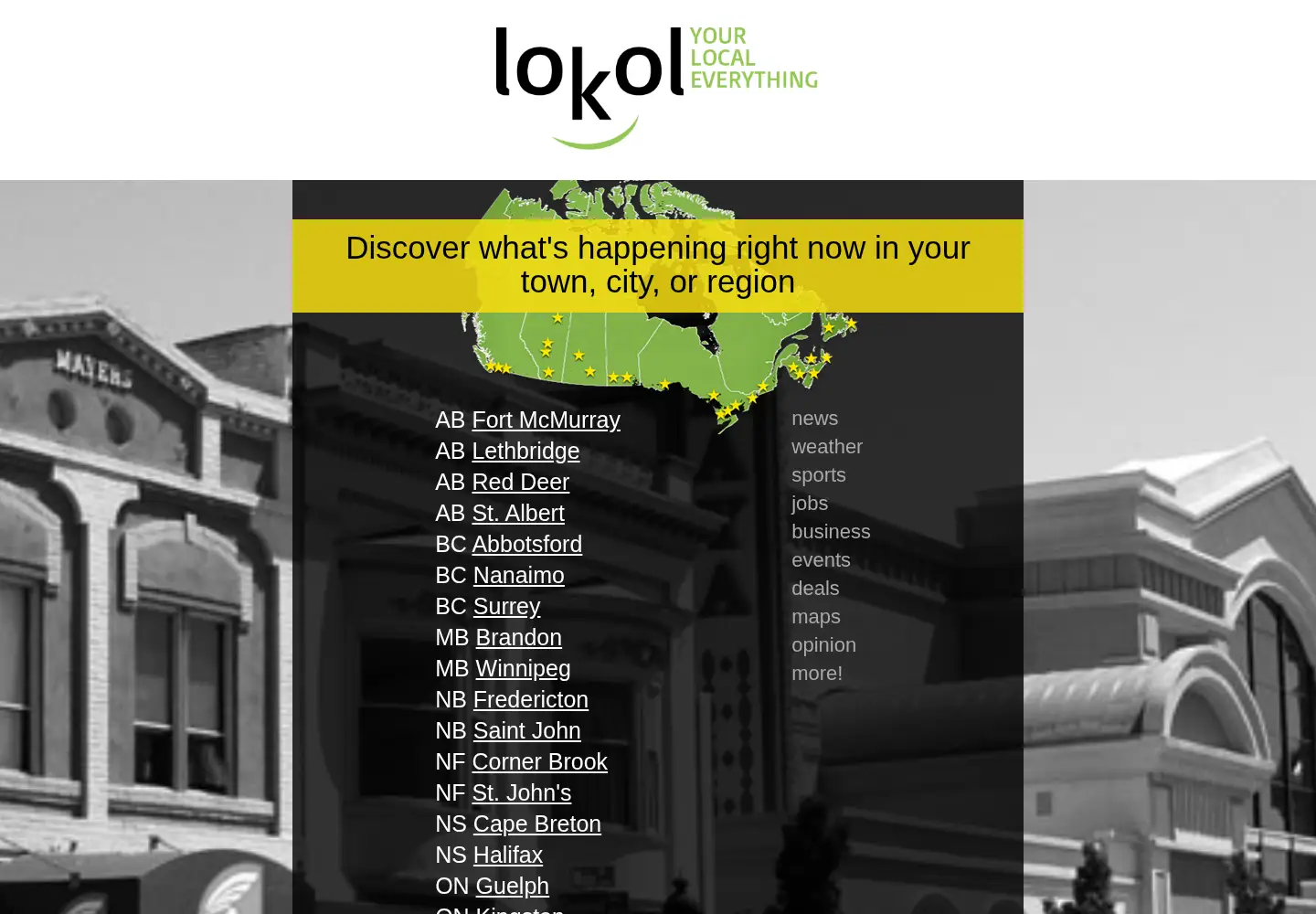 Screenshot of lokol.me