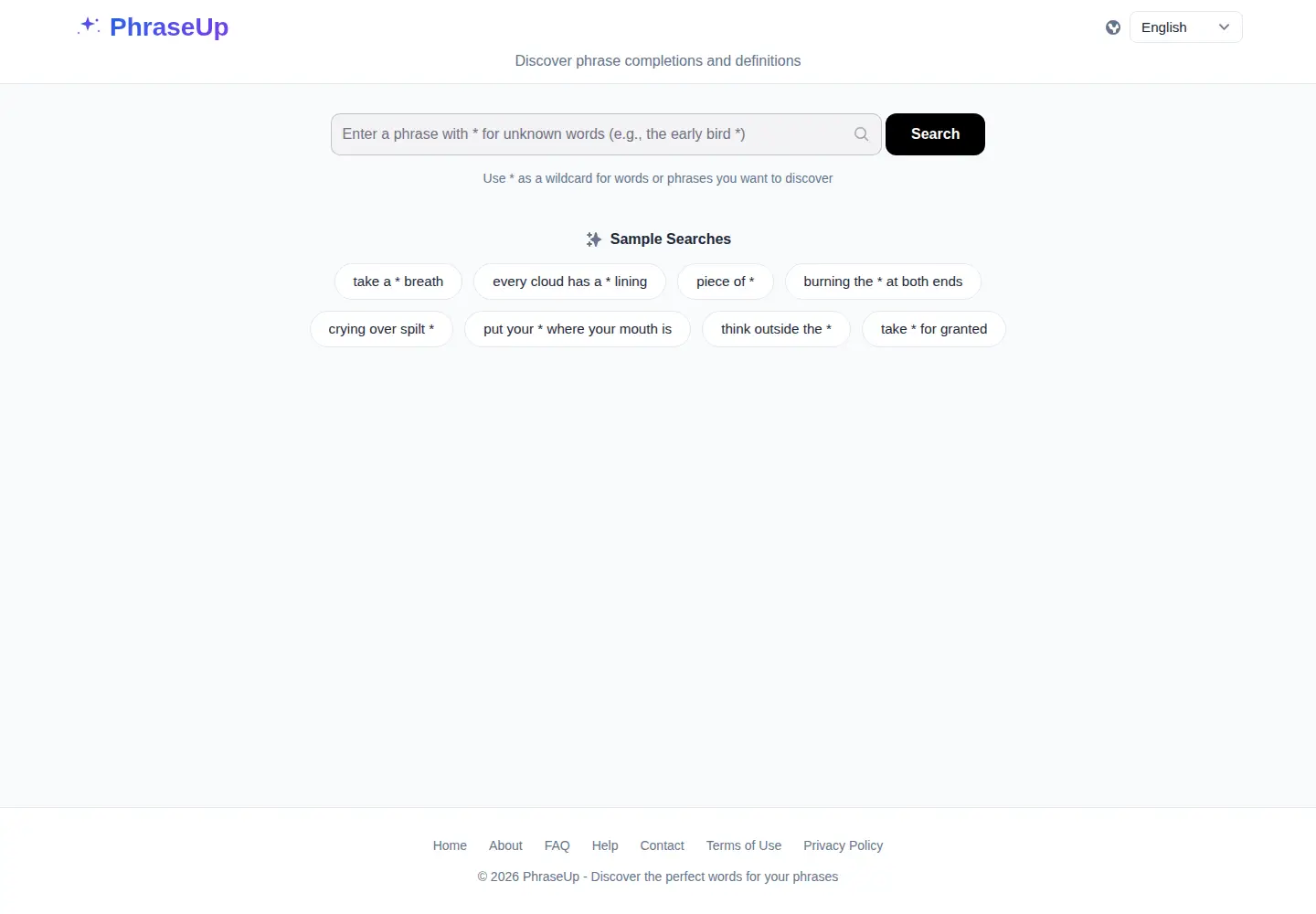 Screenshot of phraseup.com