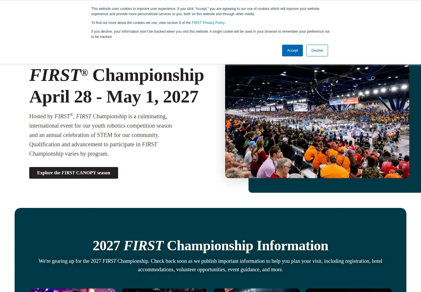 Screenshot of firstchampionship.org