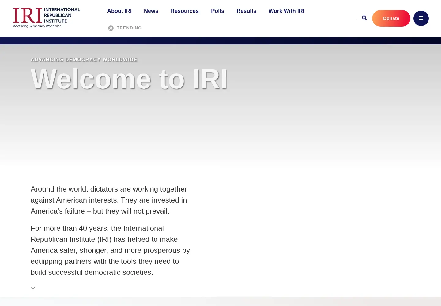 Screenshot of iri.org