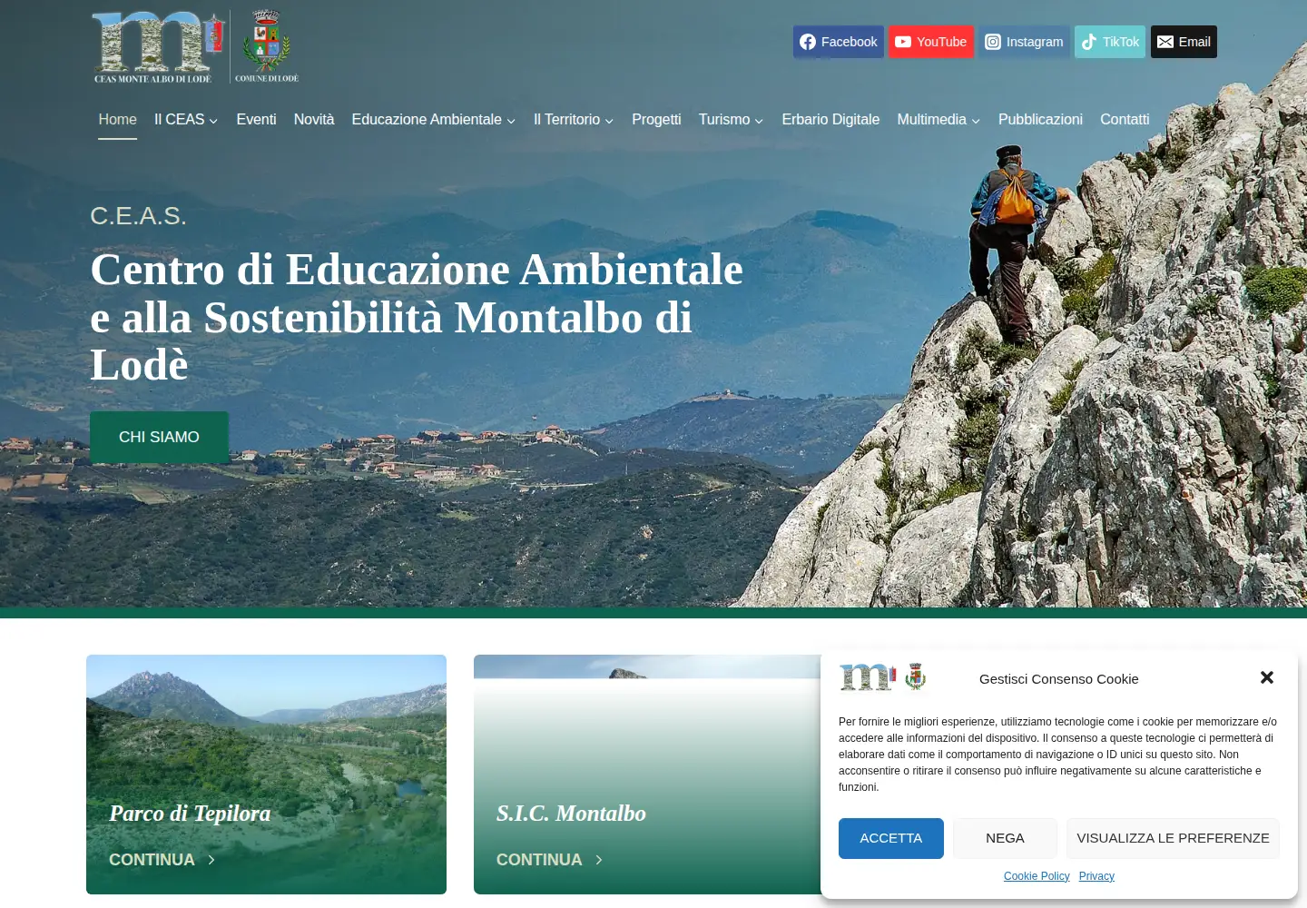 Captured homepage of ceamontalbolode.it in the current scan