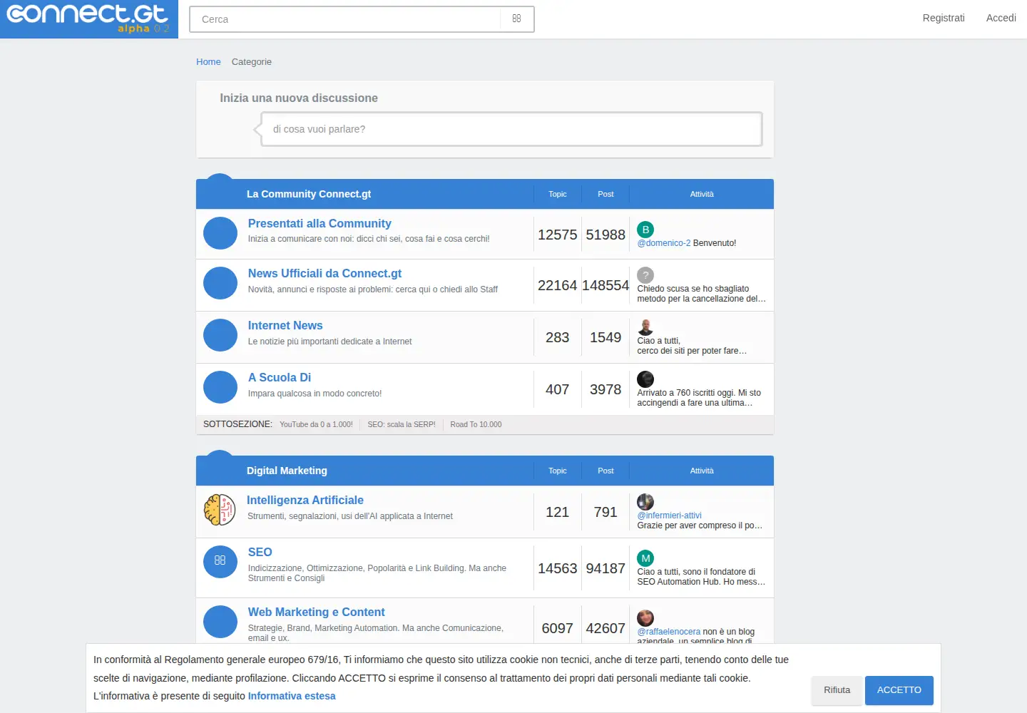 Screenshot of connect.gt