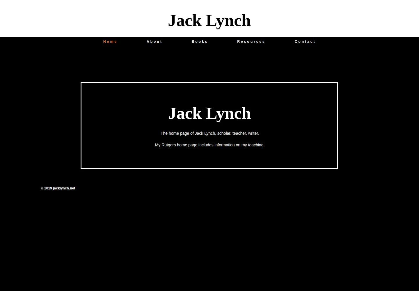 Screenshot of jacklynch.net