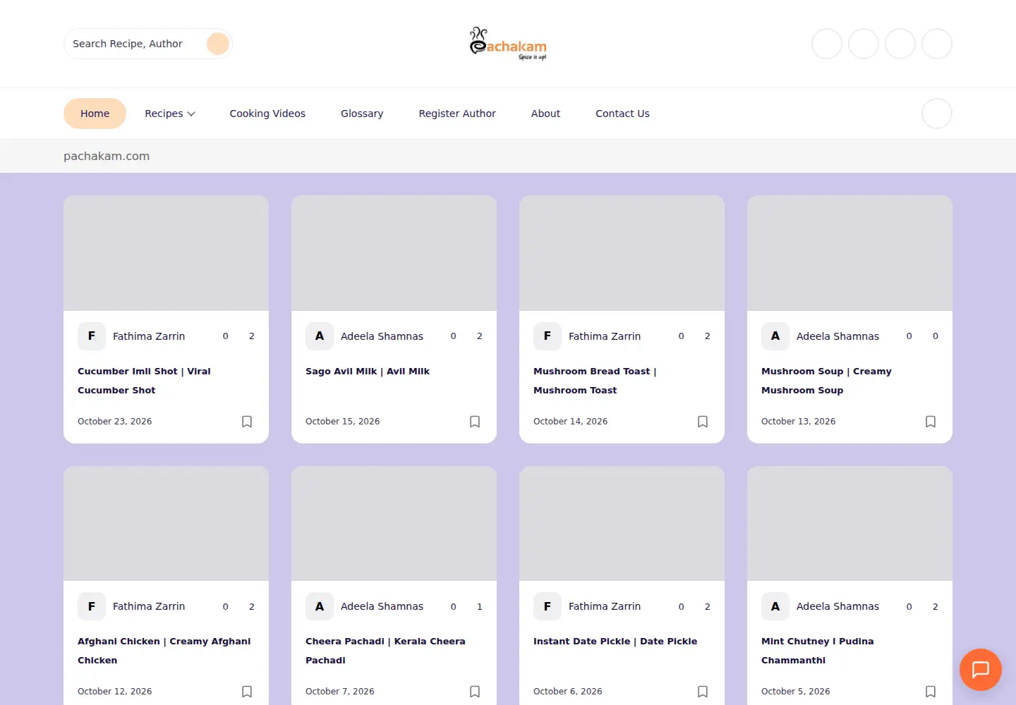 Screenshot of pachakam.com