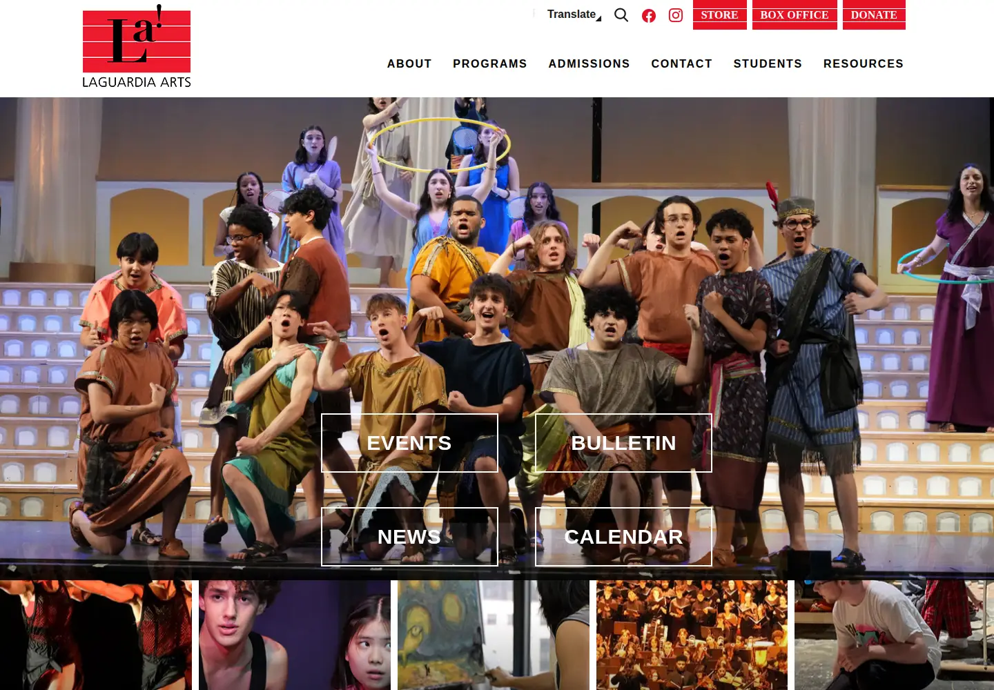 Screenshot of laguardiahs.org