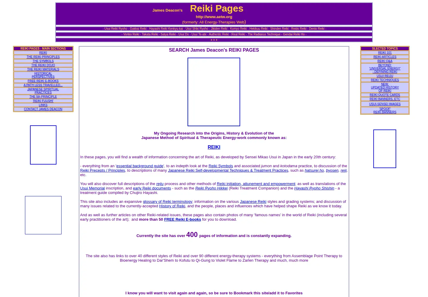 Screenshot of aetw.org