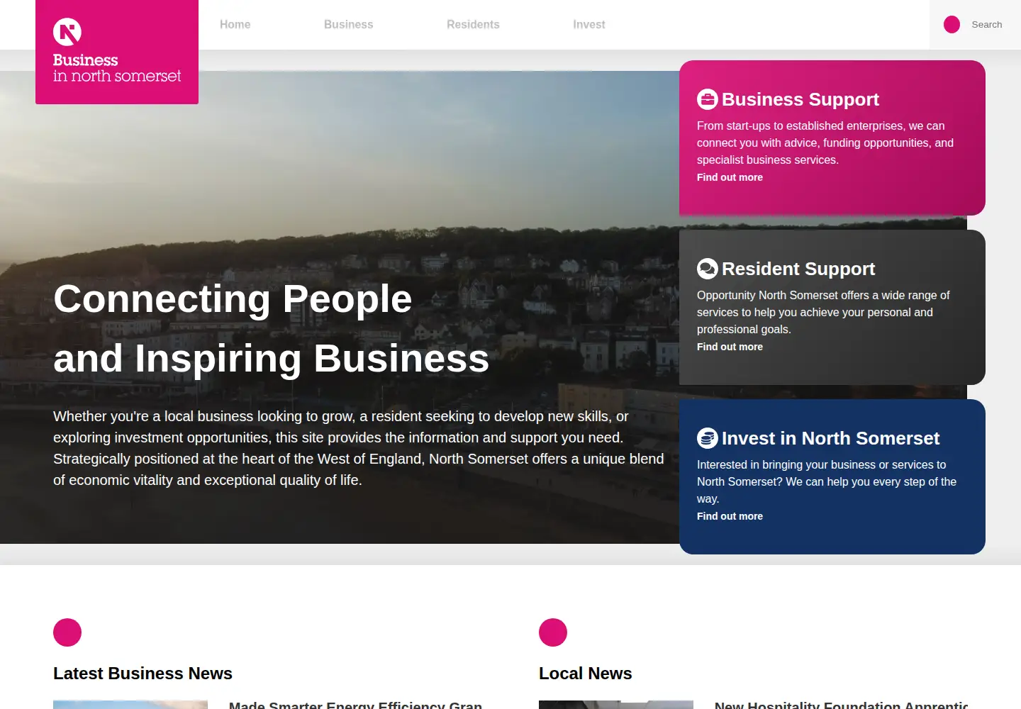 Screenshot of innorthsomerset.co.uk