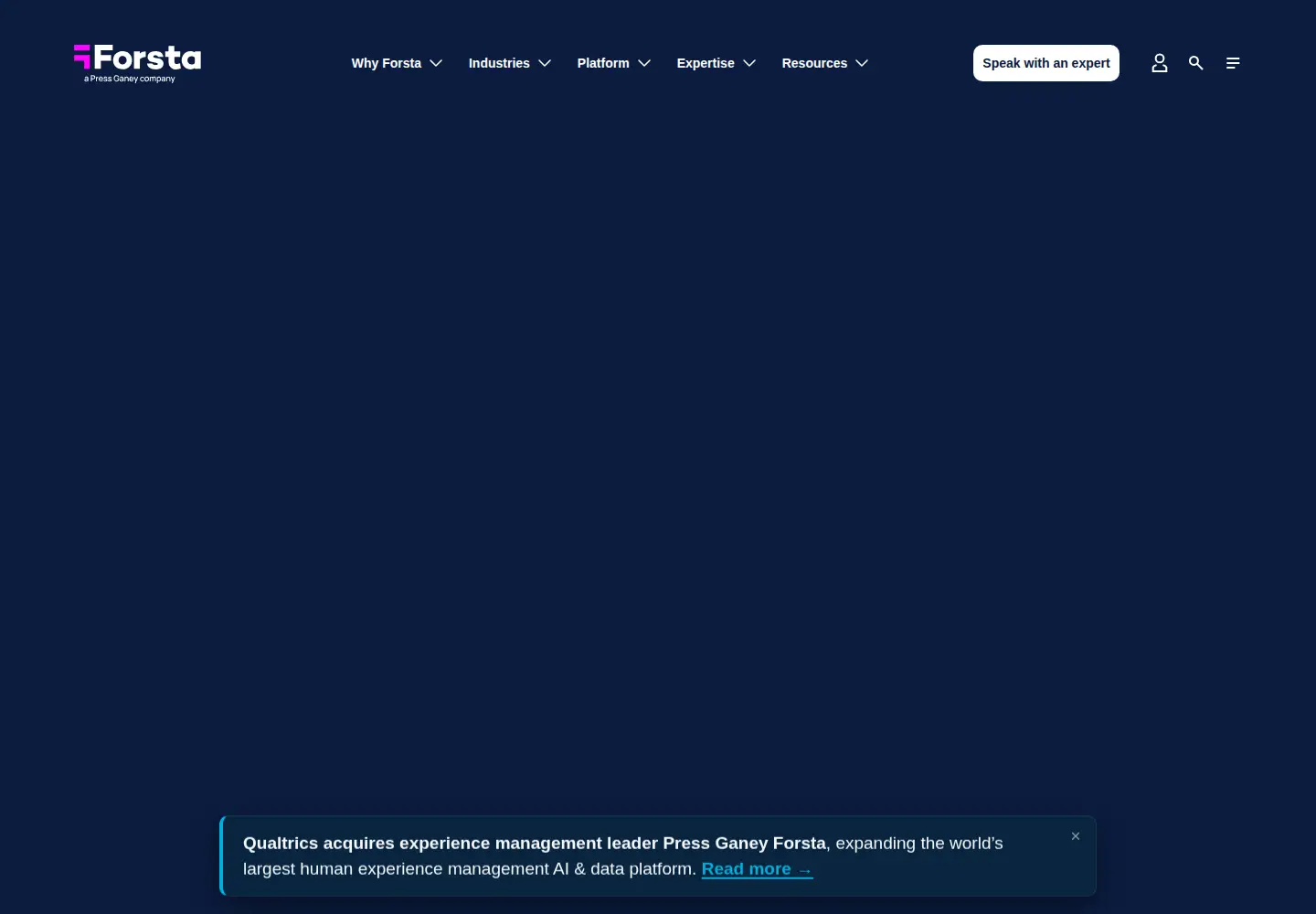 Screenshot of forsta.com