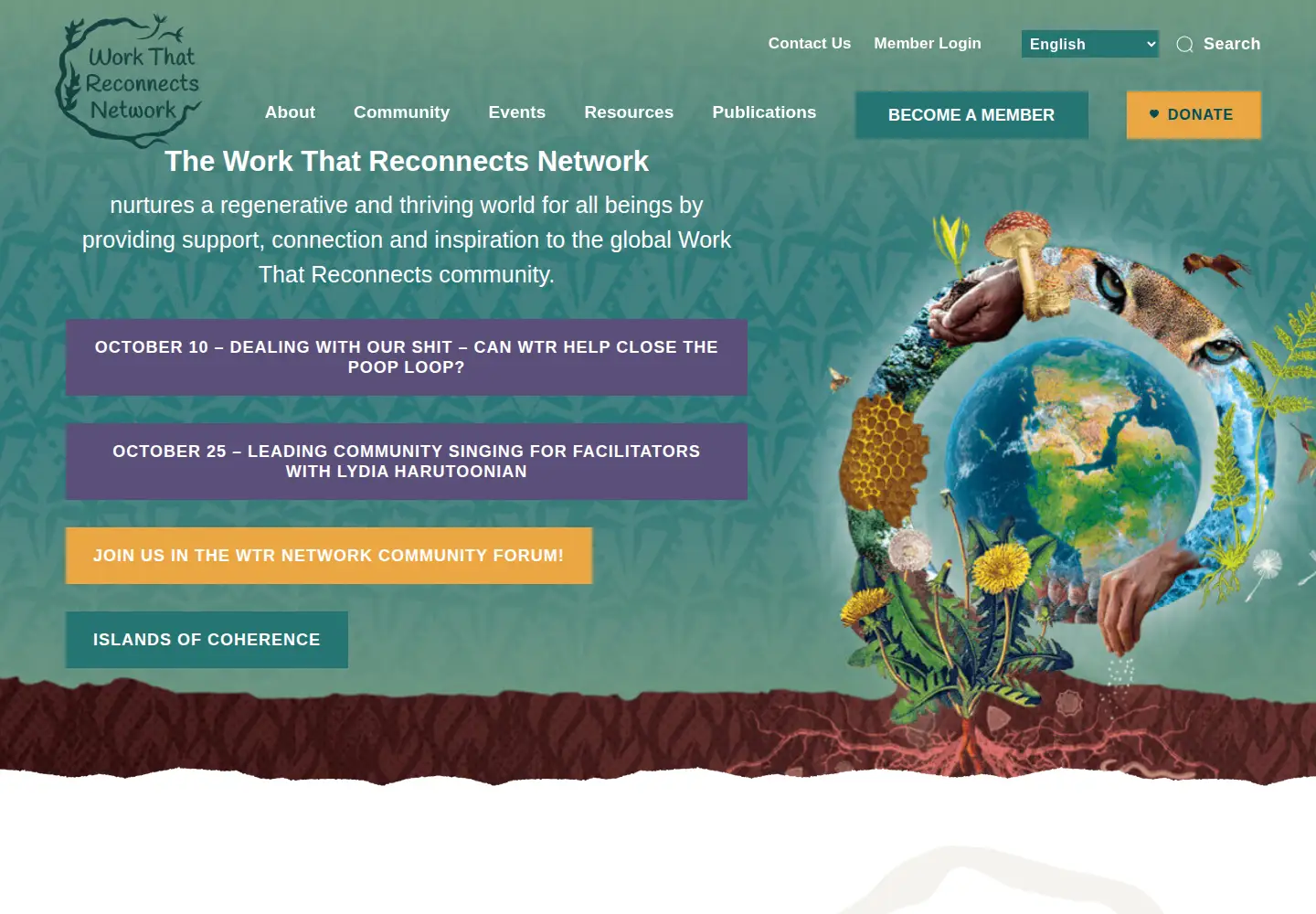 Captured homepage of workthatreconnects.org in the current scan